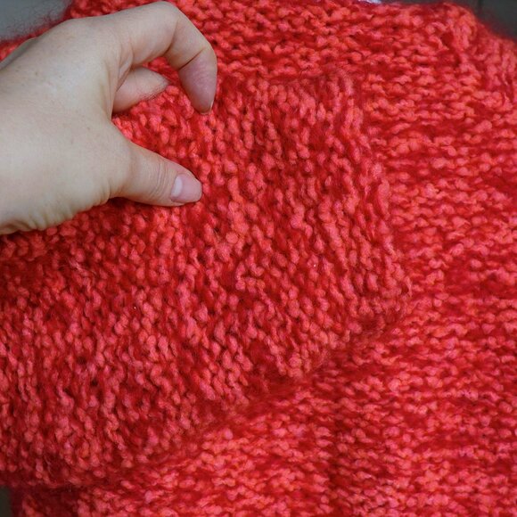 Saks VTG 60s Wool Sweater Mock Neck Boxy Fit Twee Mad Men 3/4 Sleeve Turtleneck - Picture 12 of 13